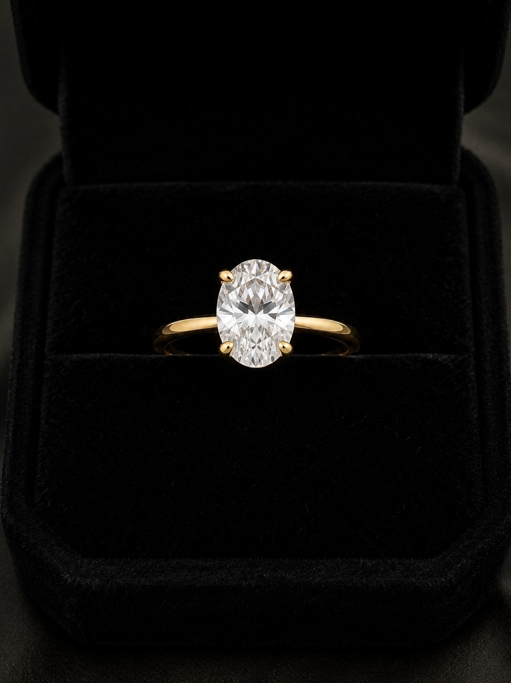 Cubic Zirconia With Gold Colored Band Ring Size 8!